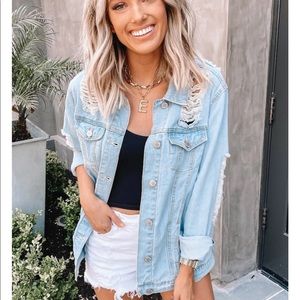 Distressed Jean jacket